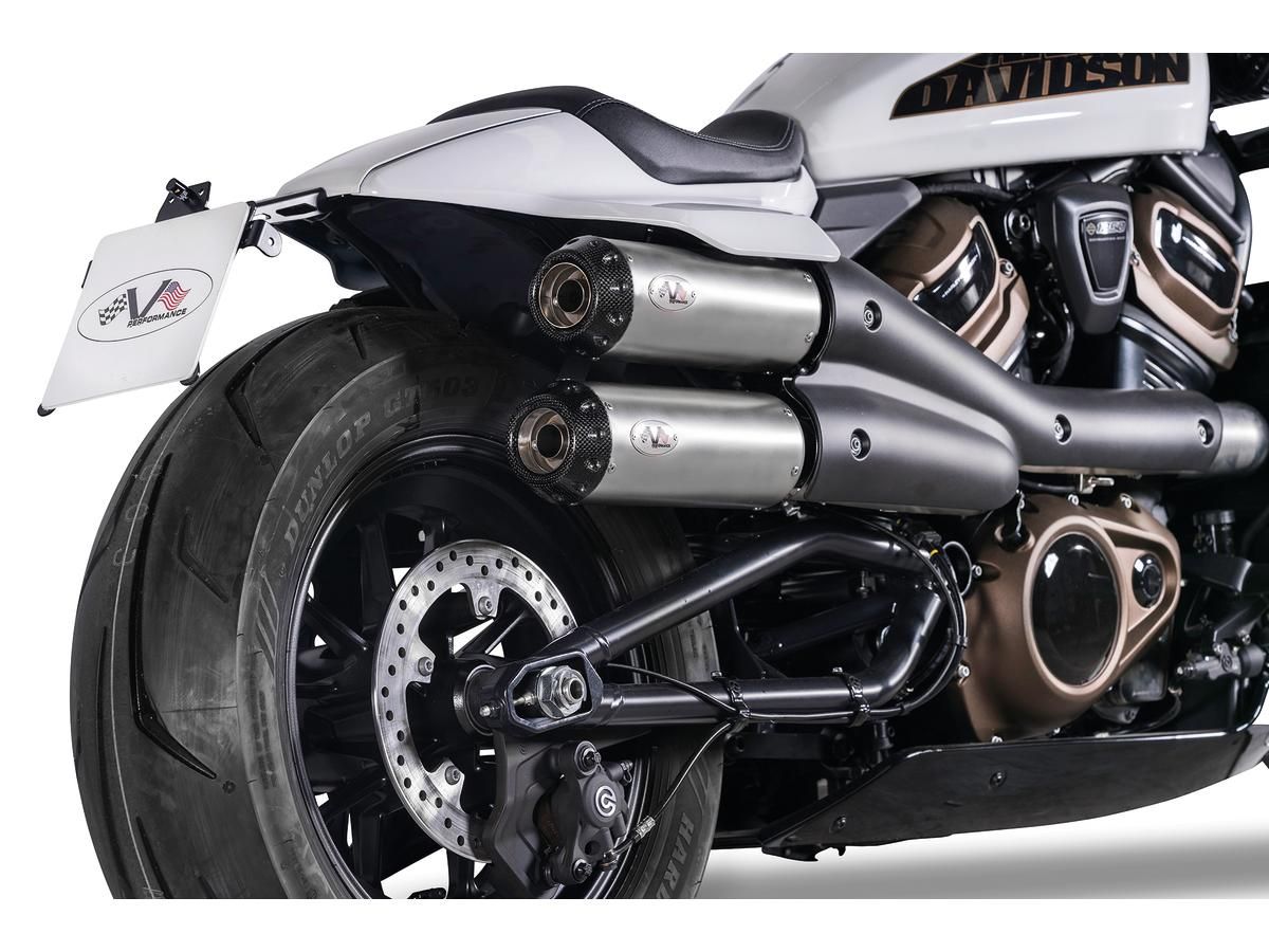 V-PERFORMANCE 2-2 SPORTSTER S MUFFLER TRACKER CARBON SATIN