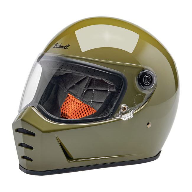 BILTWELL LANE SPLITTER HELMET - OLIVE GREEN