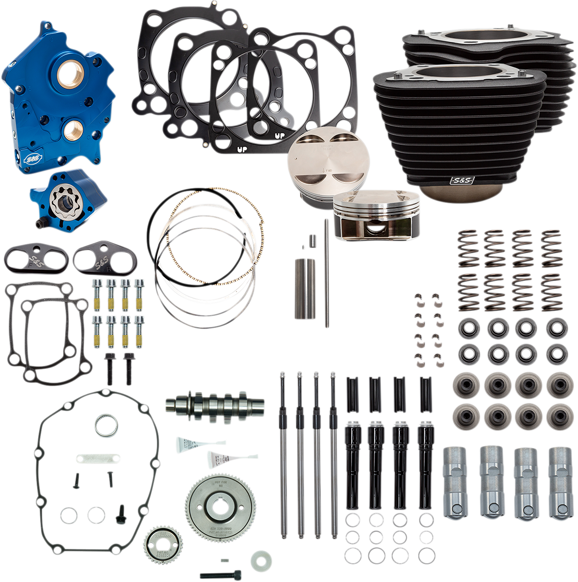 S&S CYCLE 124" GEAR D. POWER PACKAGE ENGINE PERFORMANCE KIT-BL/BL