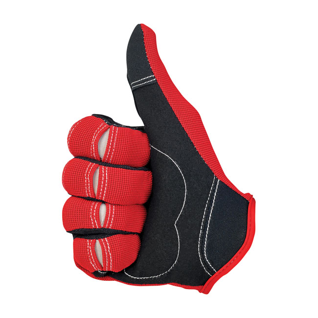 BILTWELL MOTO GLOVES RED/BLACK/WHITE