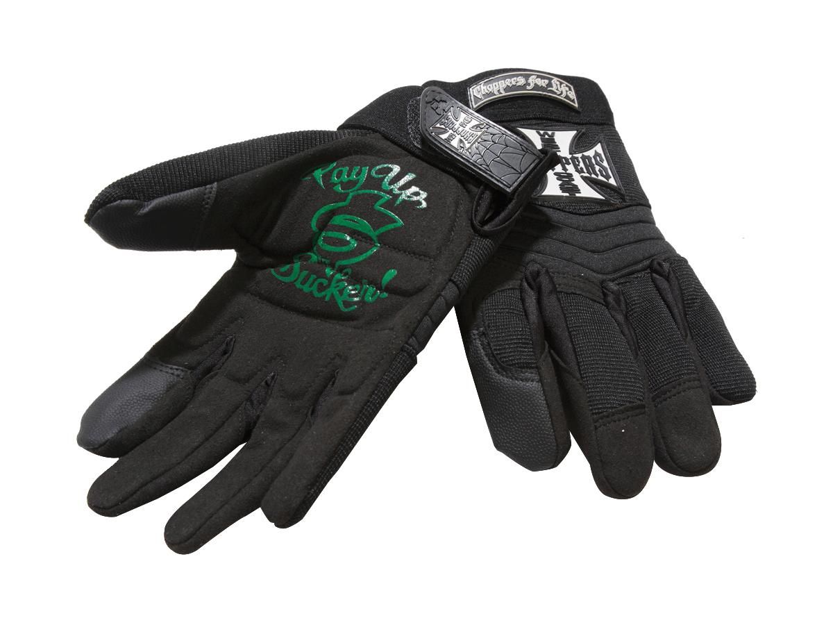 WEST COAST CHOPPERS GLOVES BLACK