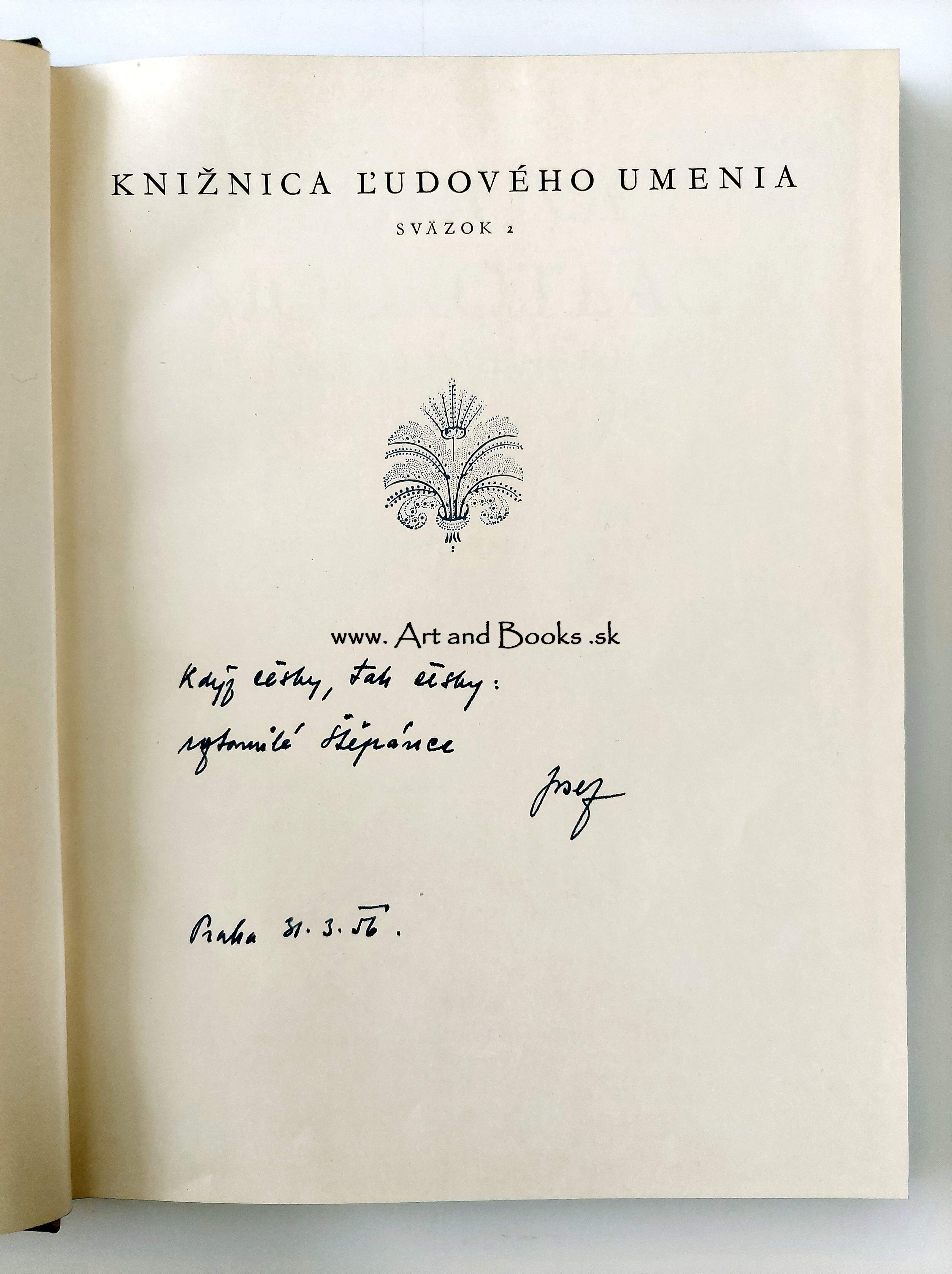 Dr. Jozef Vydra - ĽUDOVÁ MODROTLAČ NA SLOVENSKU (1951) (sold/predané) ● 155325