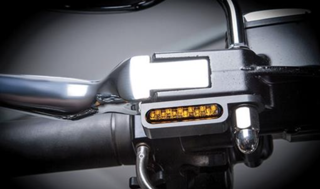 HeinzBikes LED Turn Signals Front Black - 96-17 DYNA