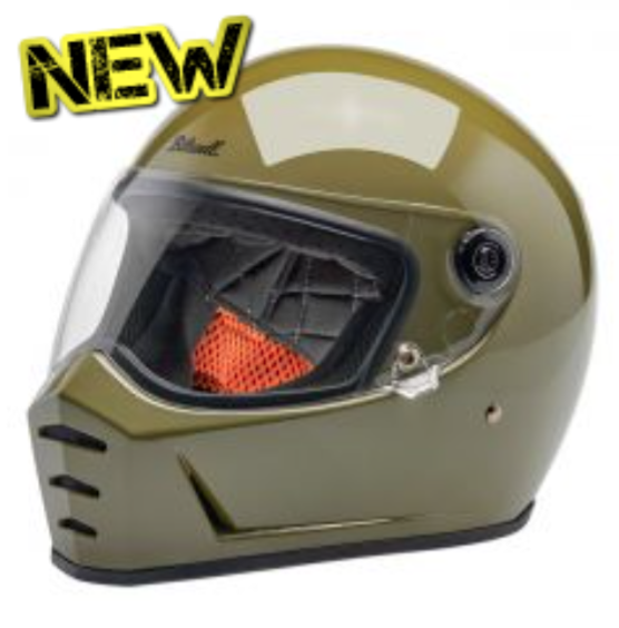 BILTWELL LANE SPLITTER HELMET - OLIVE GREEN