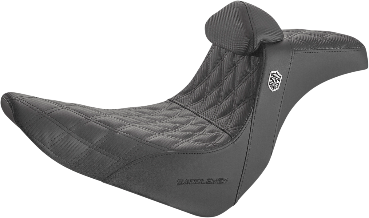 SADDLEMEN PRO SERIES SDC PERF. GRIP SEAT W/DB - 6/17 DYNA