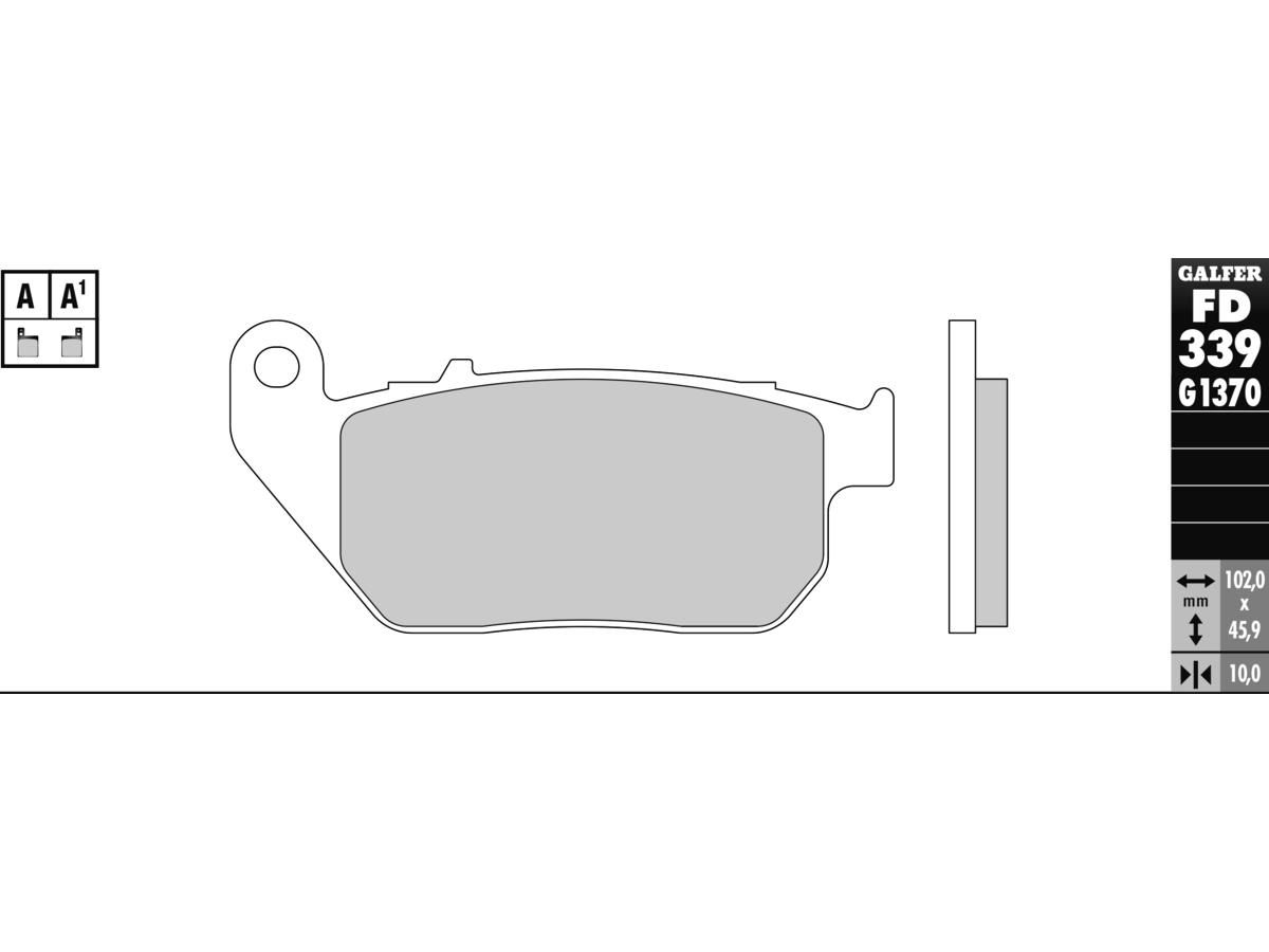 GALFER SINTERED FRONT BRAKE PAD - XL 04-13