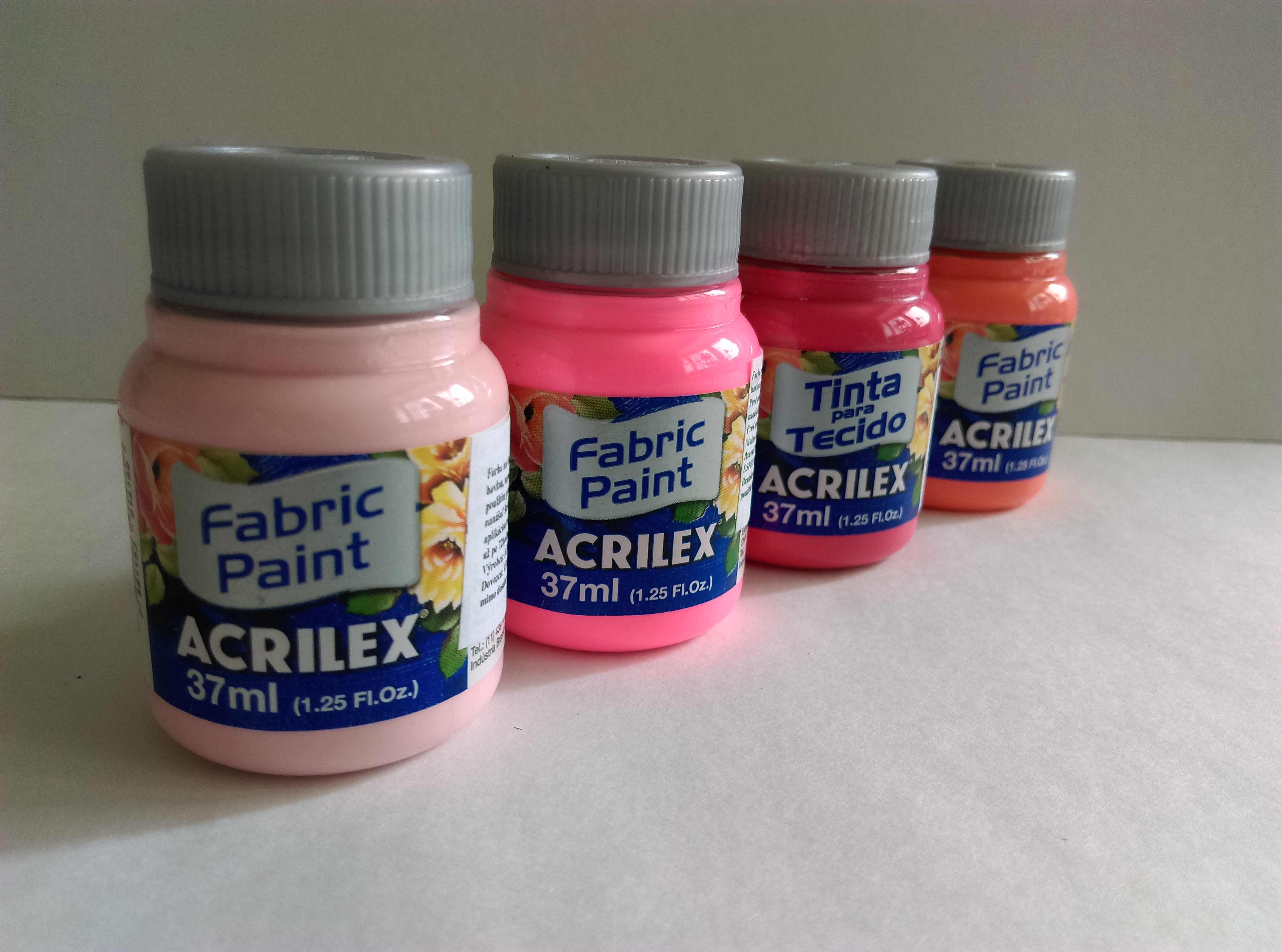 Farba na textil Acrilex 37 ml - baby ružová 813
