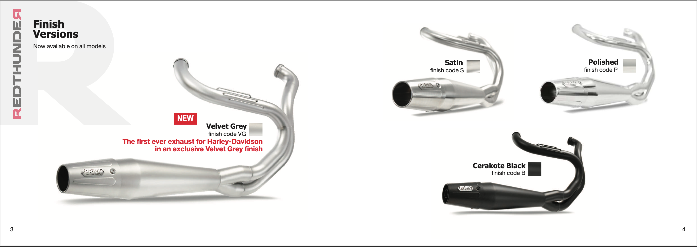 REDTHUNDER EXHAUST 2in1 FULL SYSTEM DYNA 05-17