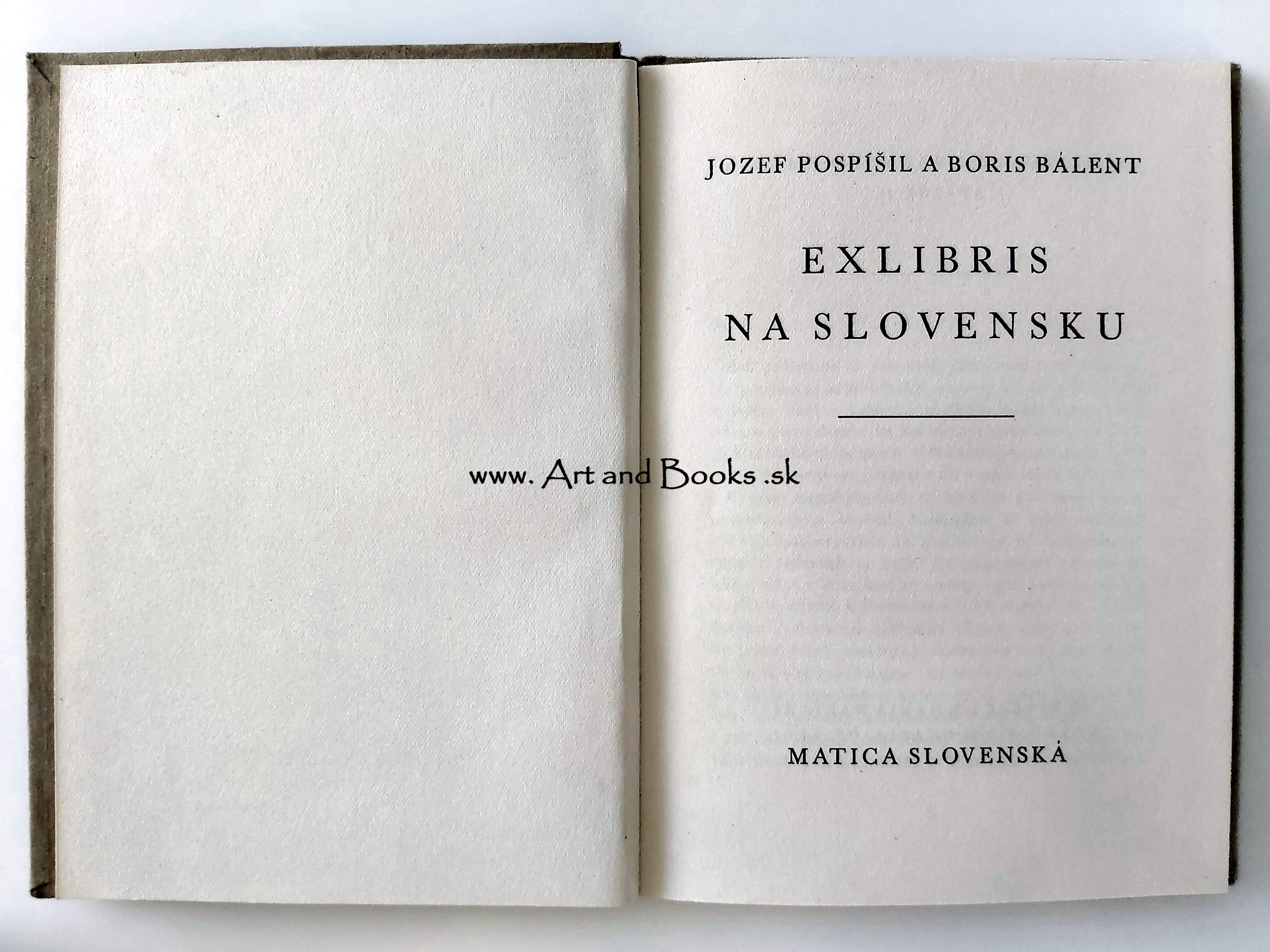 Jozef Pospíšil a Boris Bálent - EXLIBRIS NA SLOVENSKU (1944) ● 145525