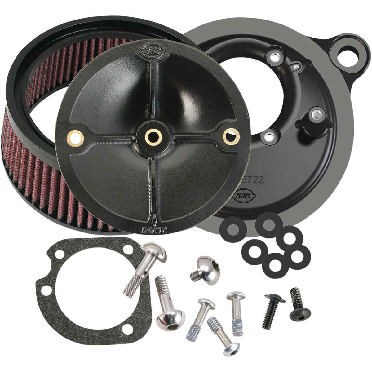 S&S STEALTH AIR CLEANER KIT WITHOUT COVER-TC