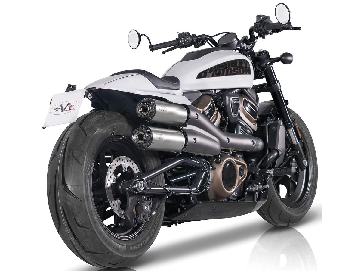 V-PERFORMANCE 2-2 SPORTSTER S MUFFLER TRACKER CARBON SATIN