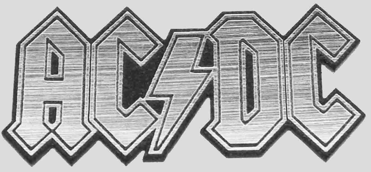 AC-DC LOGO nalepka emblem laminat