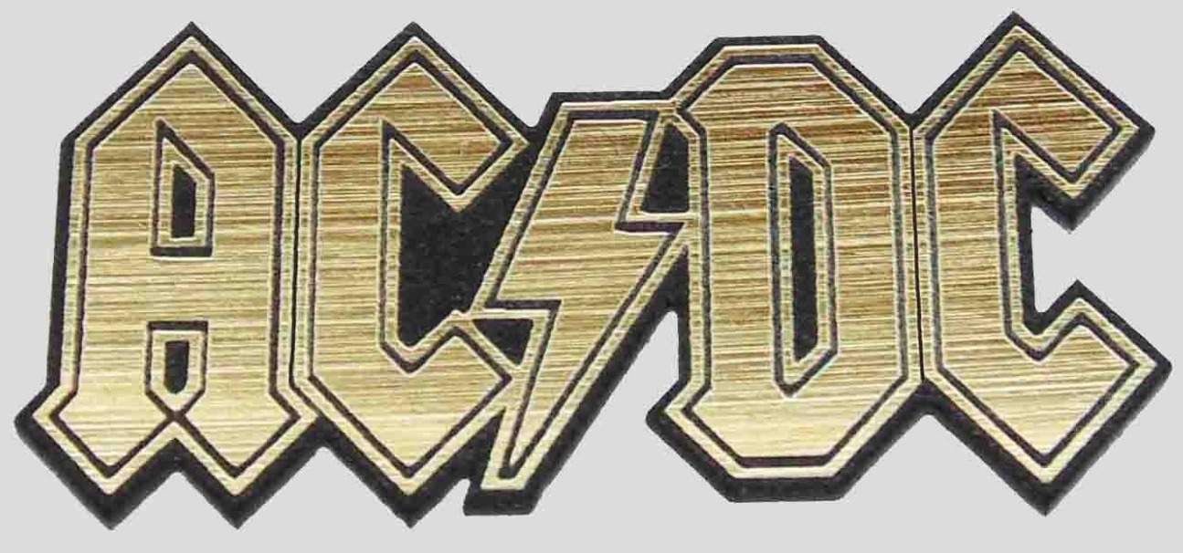 AC-DC LOGO nalepka emblem laminat