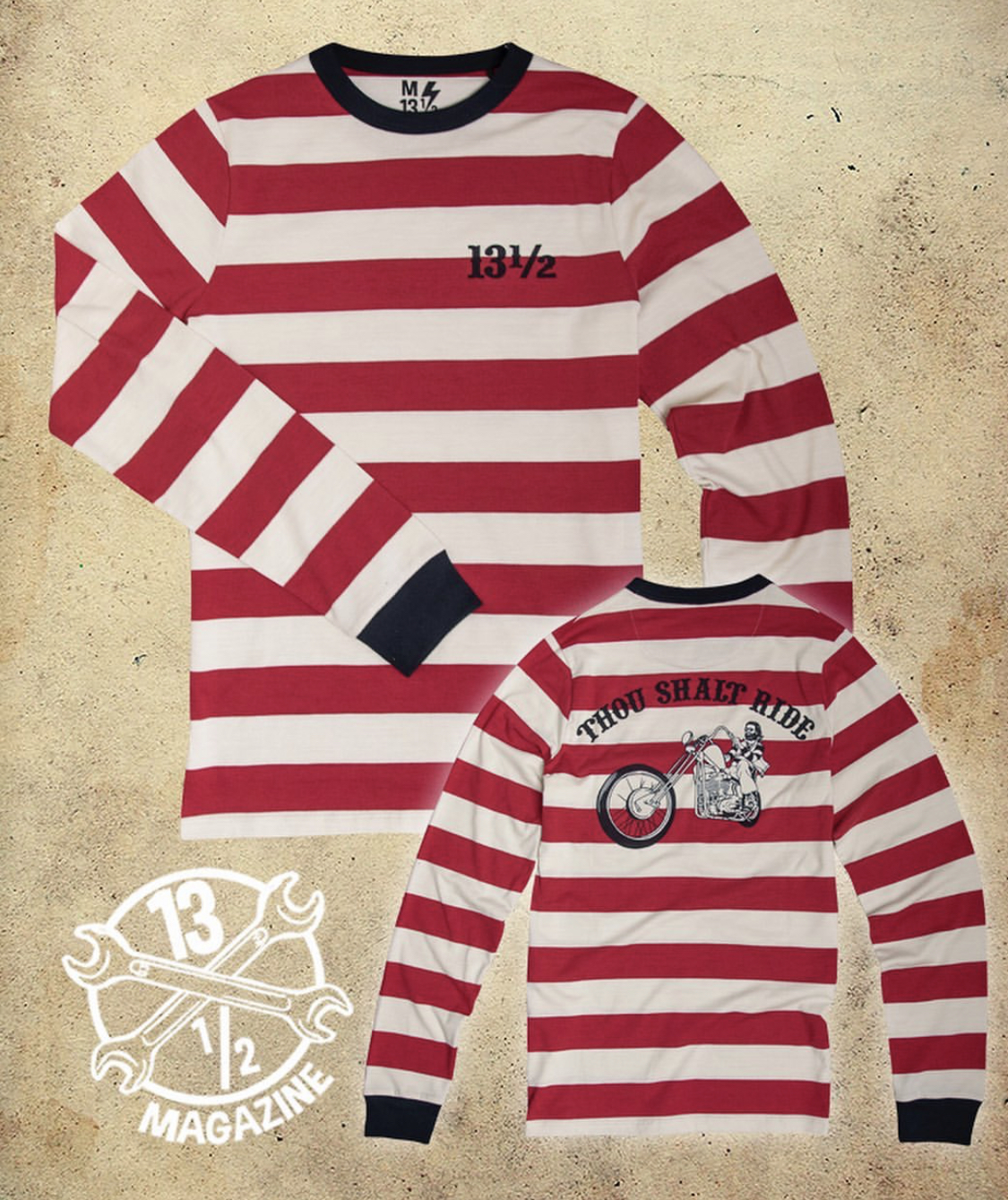 13 1/2 TSR LONGSLEEVE RED/WHITE