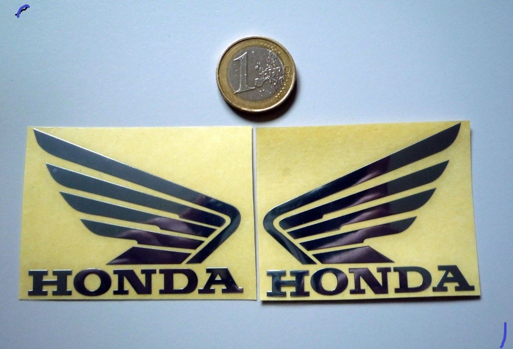 HONDA moto CHROM nalepka Metal Edition 60 x 48 mm