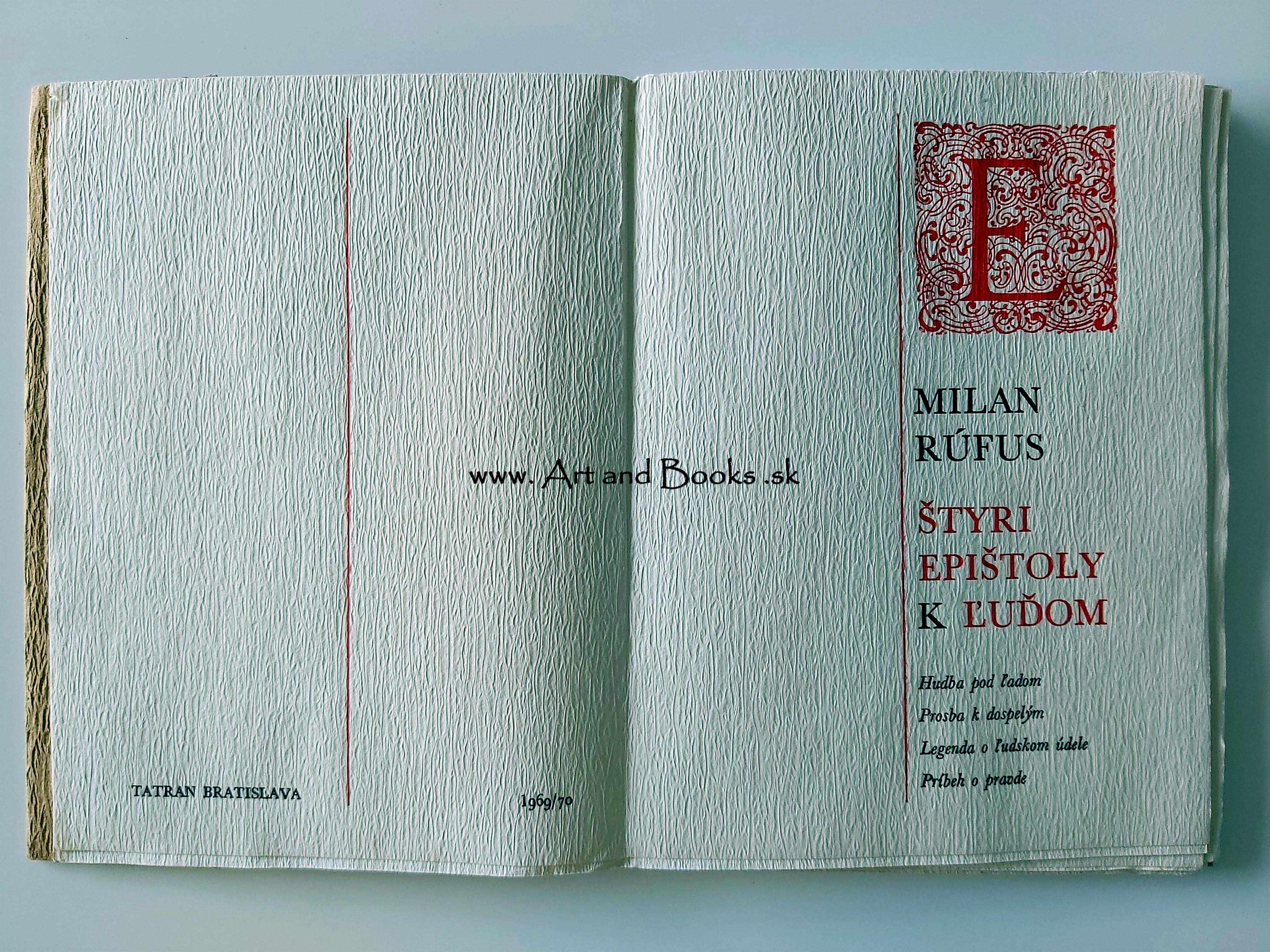 Milan Rúfus - Štyri epištoly k ľuďom (1969/70) (sold/predané) ● 123350