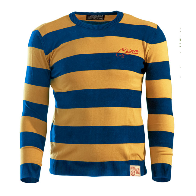 13 1/2 OUTLAW CHINO SWEATER YELLOW/BLUE LIM.EDITION