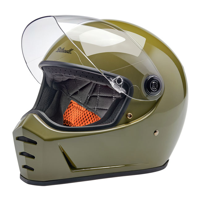 BILTWELL LANE SPLITTER HELMET - OLIVE GREEN