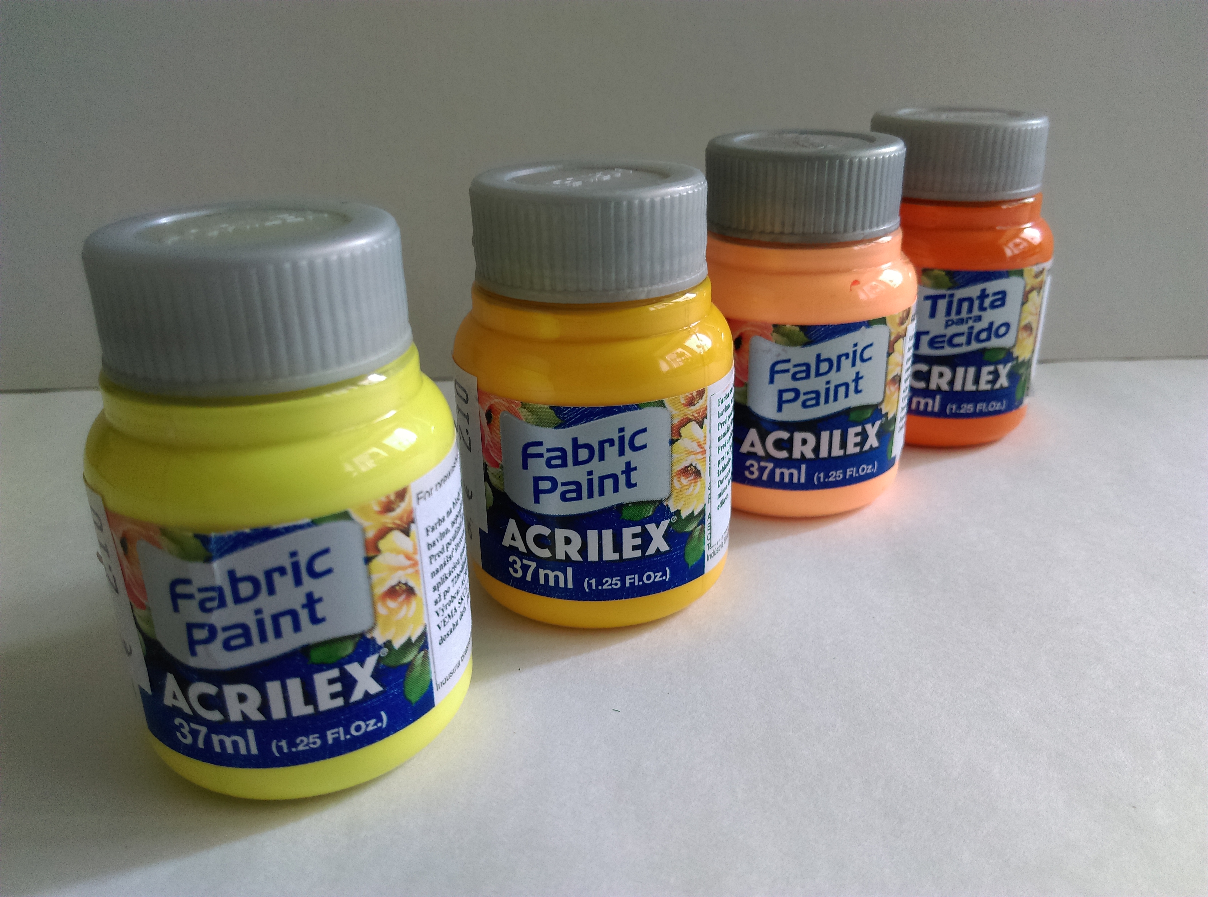 Farba na textil Acrilex 37 ml - žltá citrónová 504