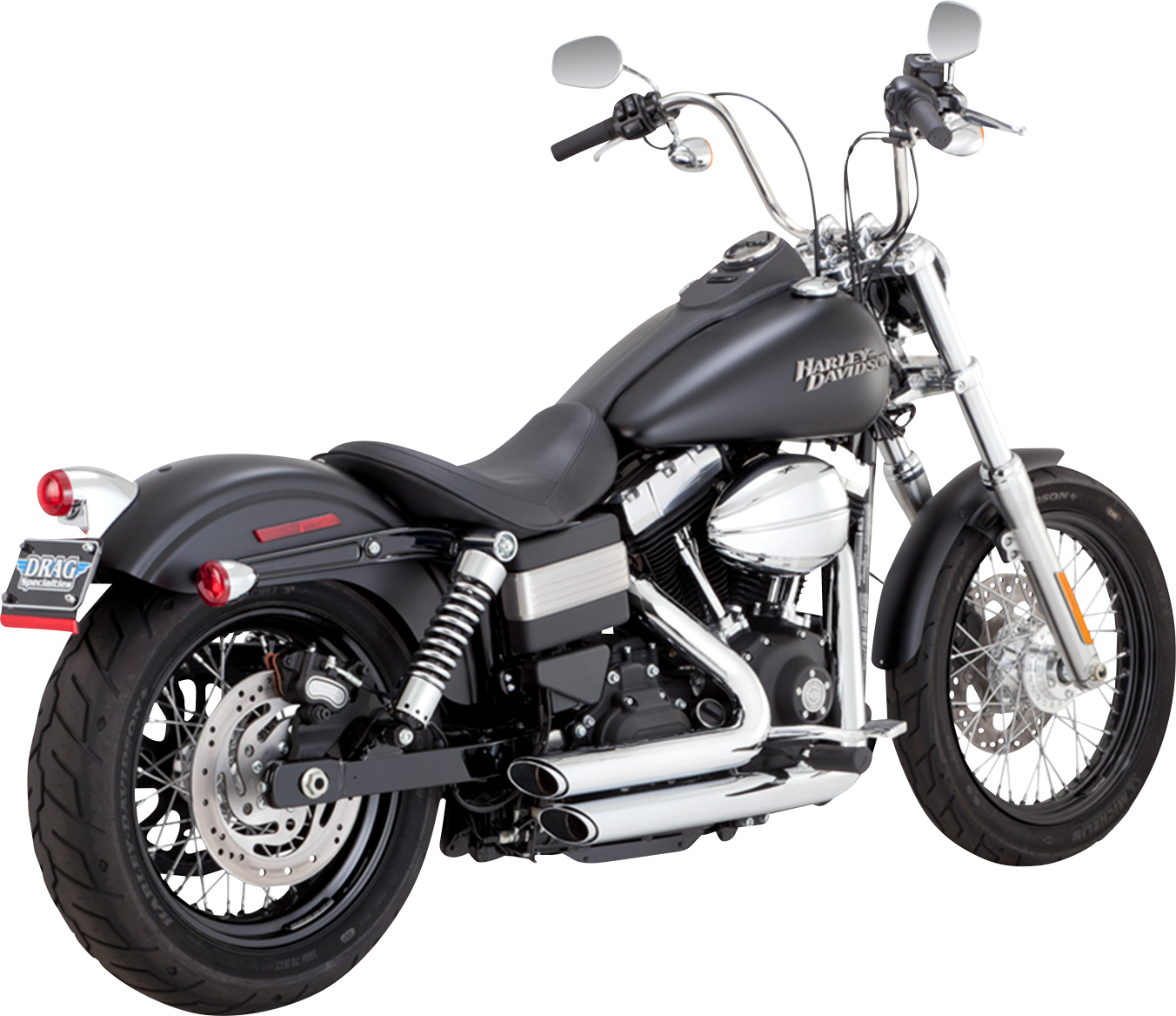 VANCE & HINES SHORT SHOT STAGGERED EXHAUST SYSTEM 12-17 DYNA