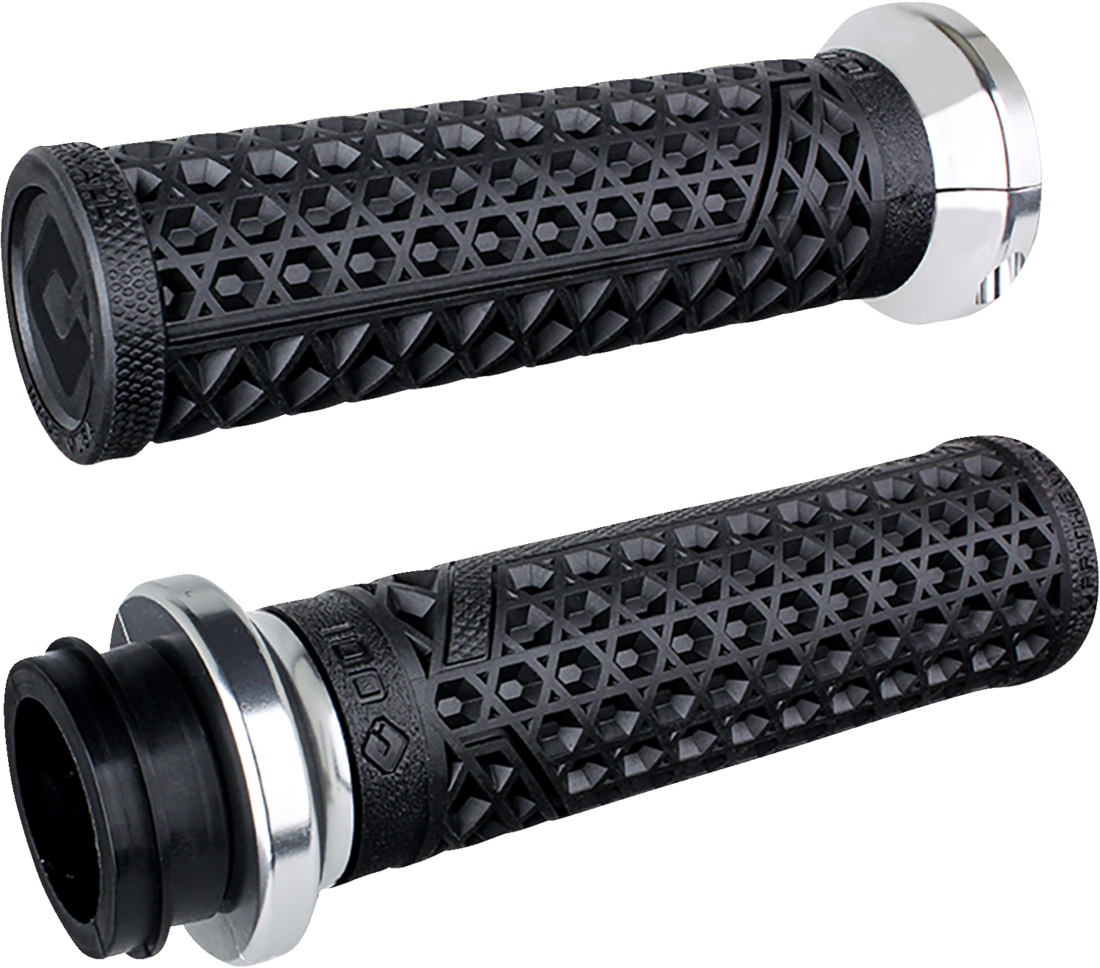 ODI V-TWIN LOCK-ON GRIPS VANS SIGNATURE CABLE - BLACK/SILVER