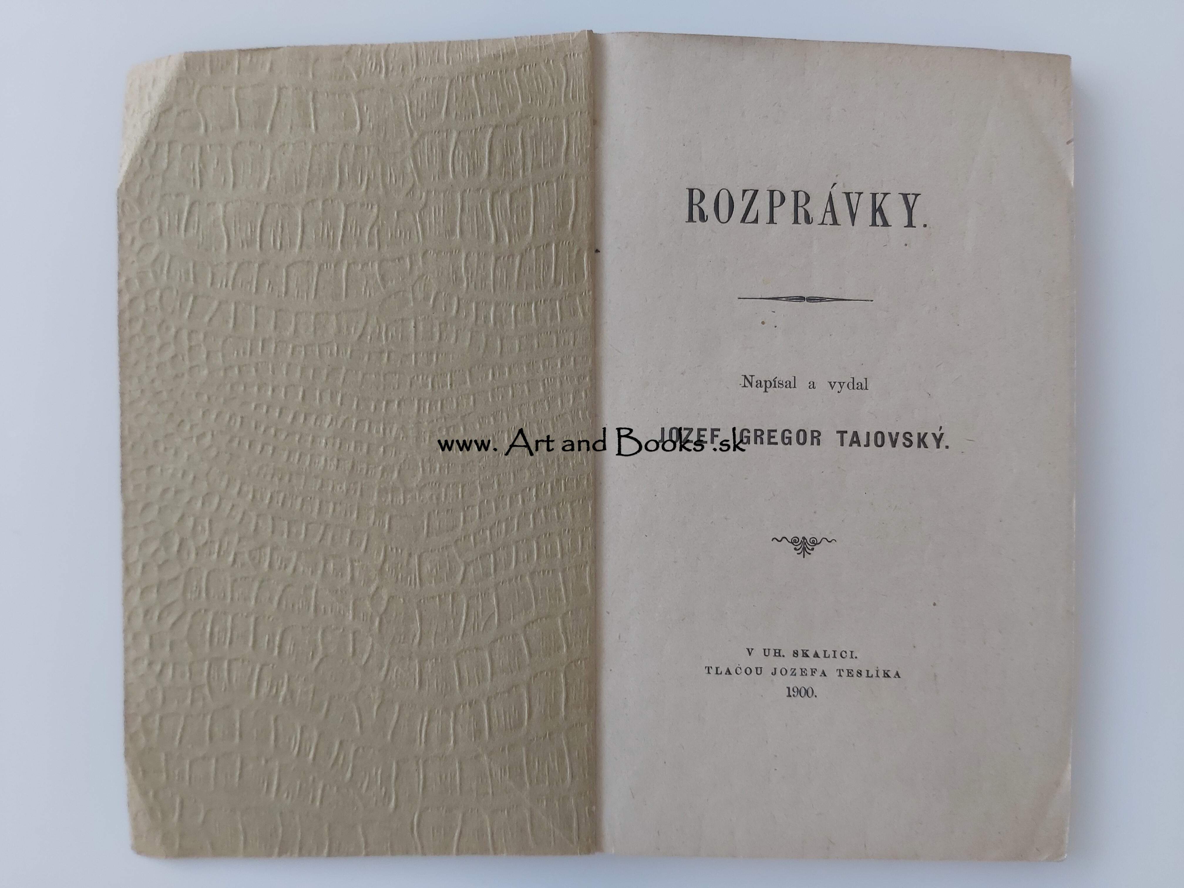 Jozef Gregor Tajovský - Rozprávky (1900) (sold/predané) ● 143547