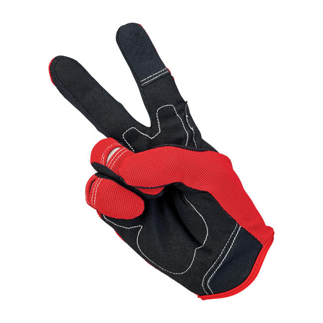 BILTWELL MOTO GLOVES RED/BLACK/WHITE