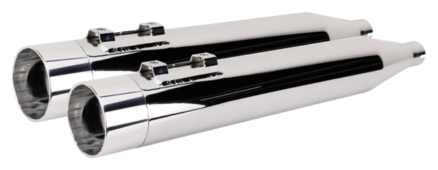 TBR 4" SLIP-ON MUFFLERS-CHROME/POLISH