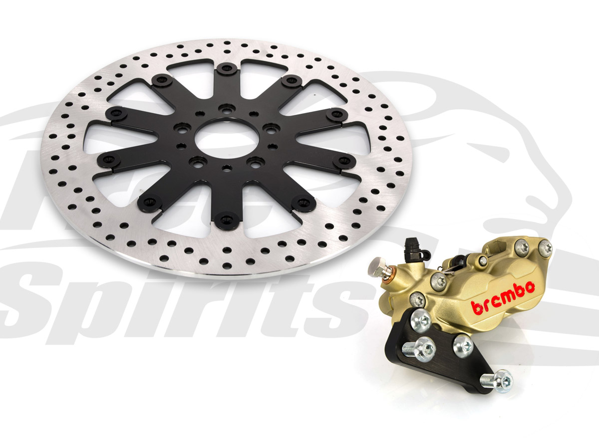 4 PISTON BREMBO CALIPER + DISC FRONT KIT - SOFTAIL 18-UP