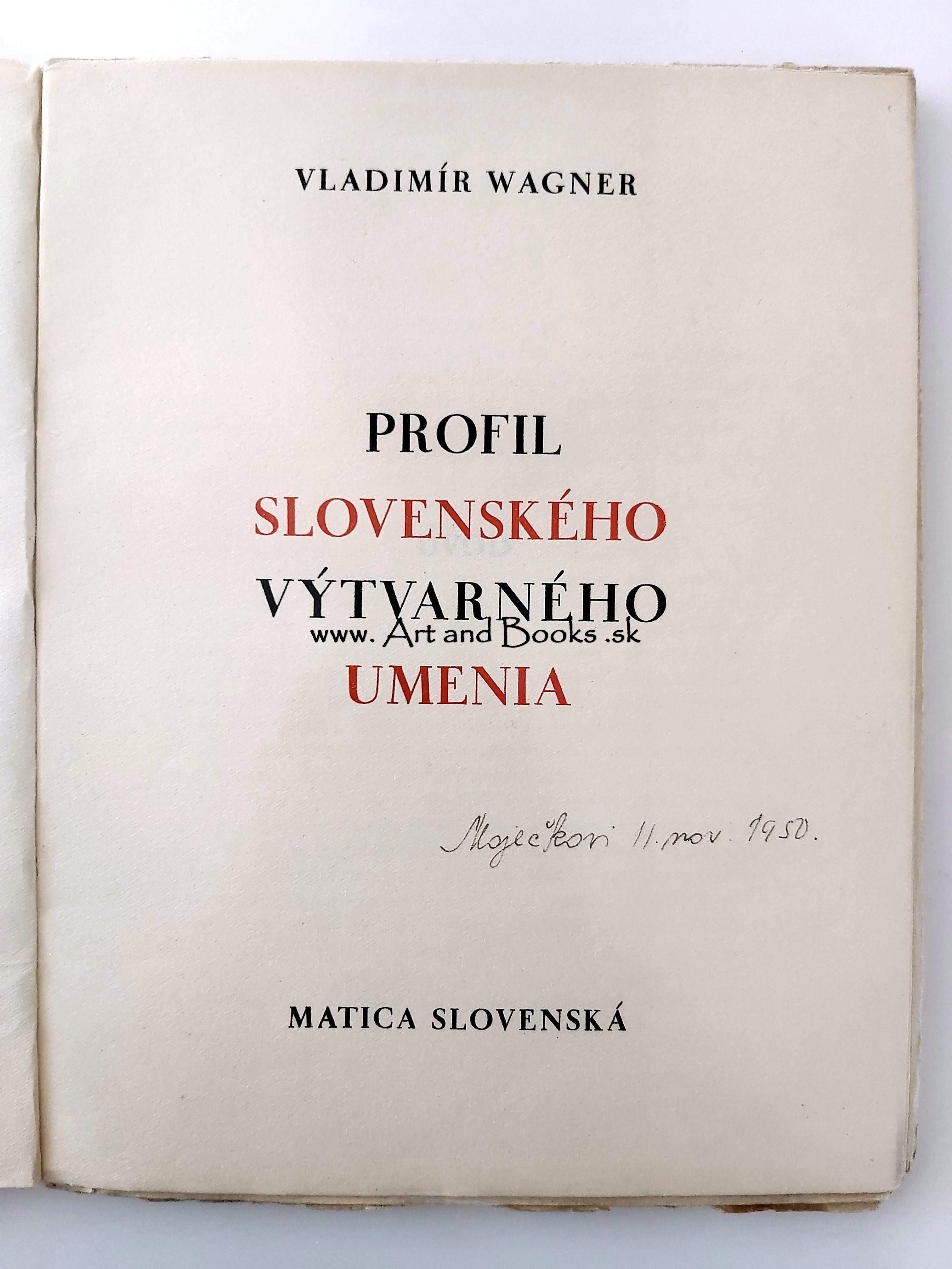 Vladimír Wagner - Profil Slovenského výtvarného umenia (1935) ● 153404