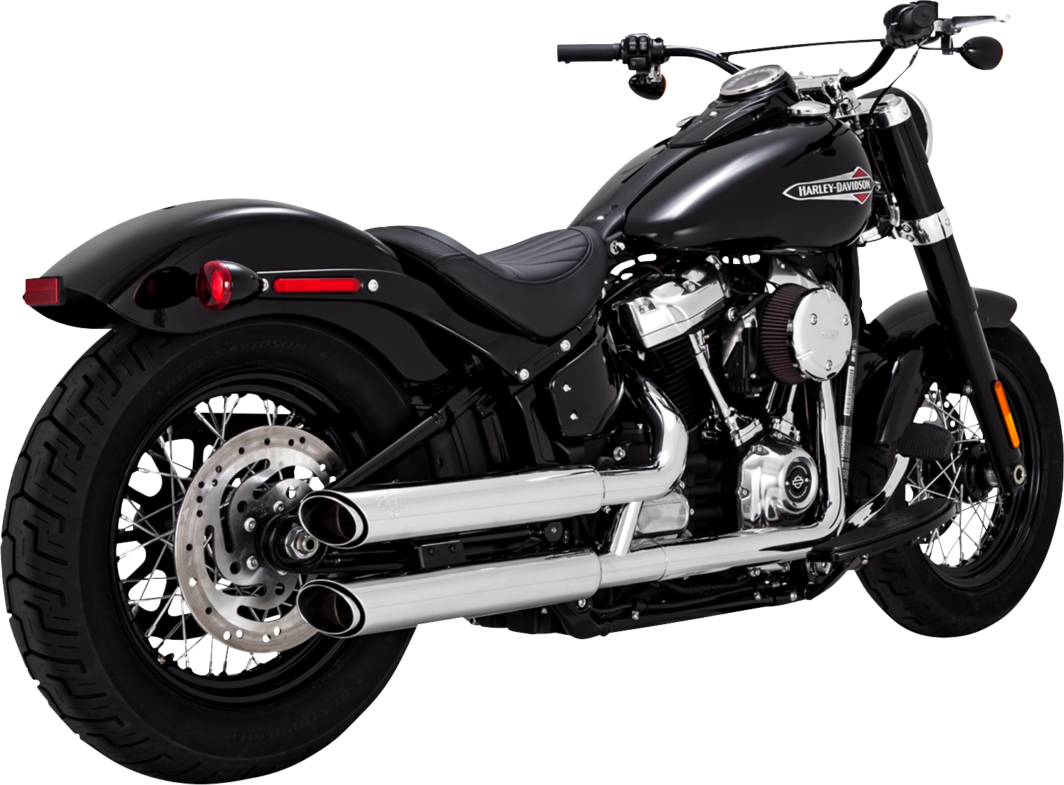 VANCE & HINES TWIN SLASH 3" SLIP-ON MUFFLER - SOFT M8