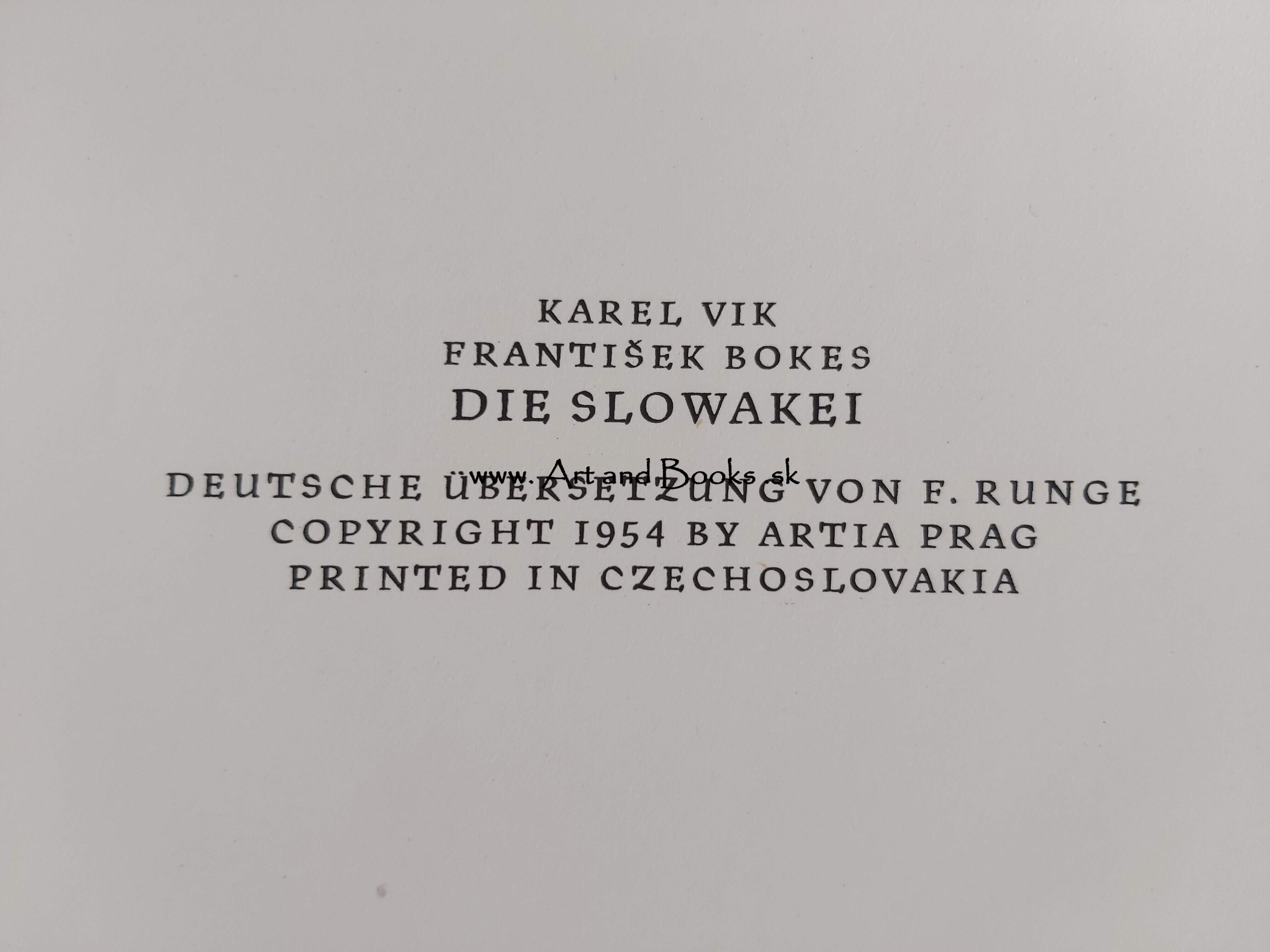 Karel Vik a František Bokes - DIE SLOWAKEI (1954) (sold/predané) ● 130156