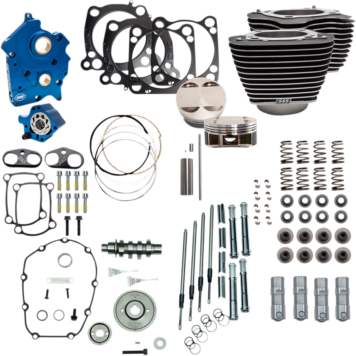 S&S CYCLE 124" GEAR D. POWER PACKAGE ENGINE PERFORMANCE KIT-BL/HF/CHR