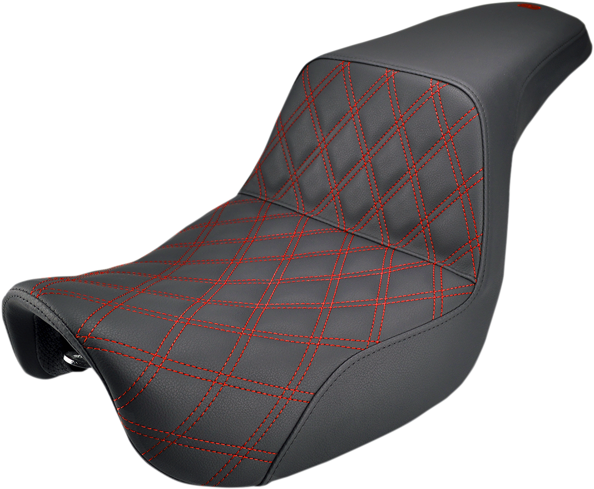 SADDLEMEN SEAT STEP UP LS RED DYNA