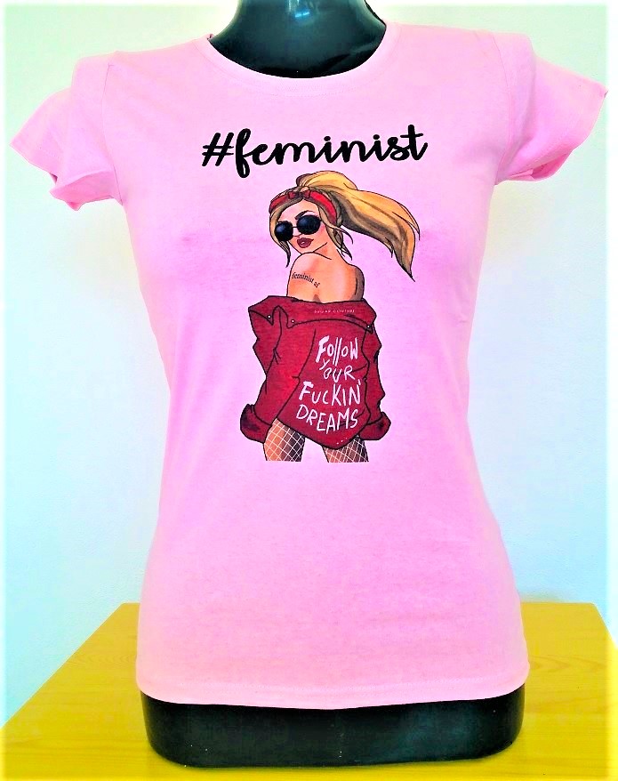Dámske feministické tričko s potlačou v 3 farbách