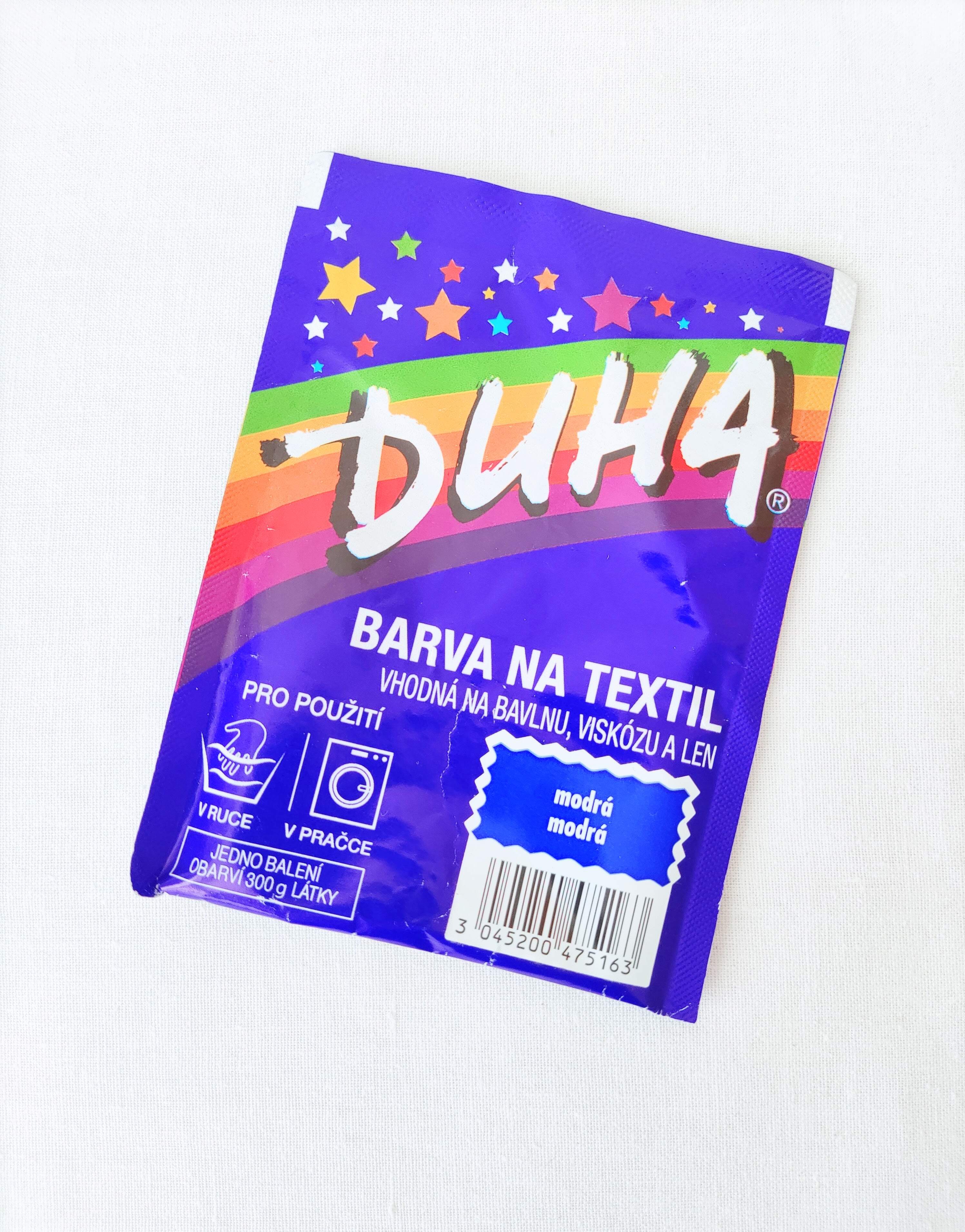 DUHA farba na textil - modrá, 15 g