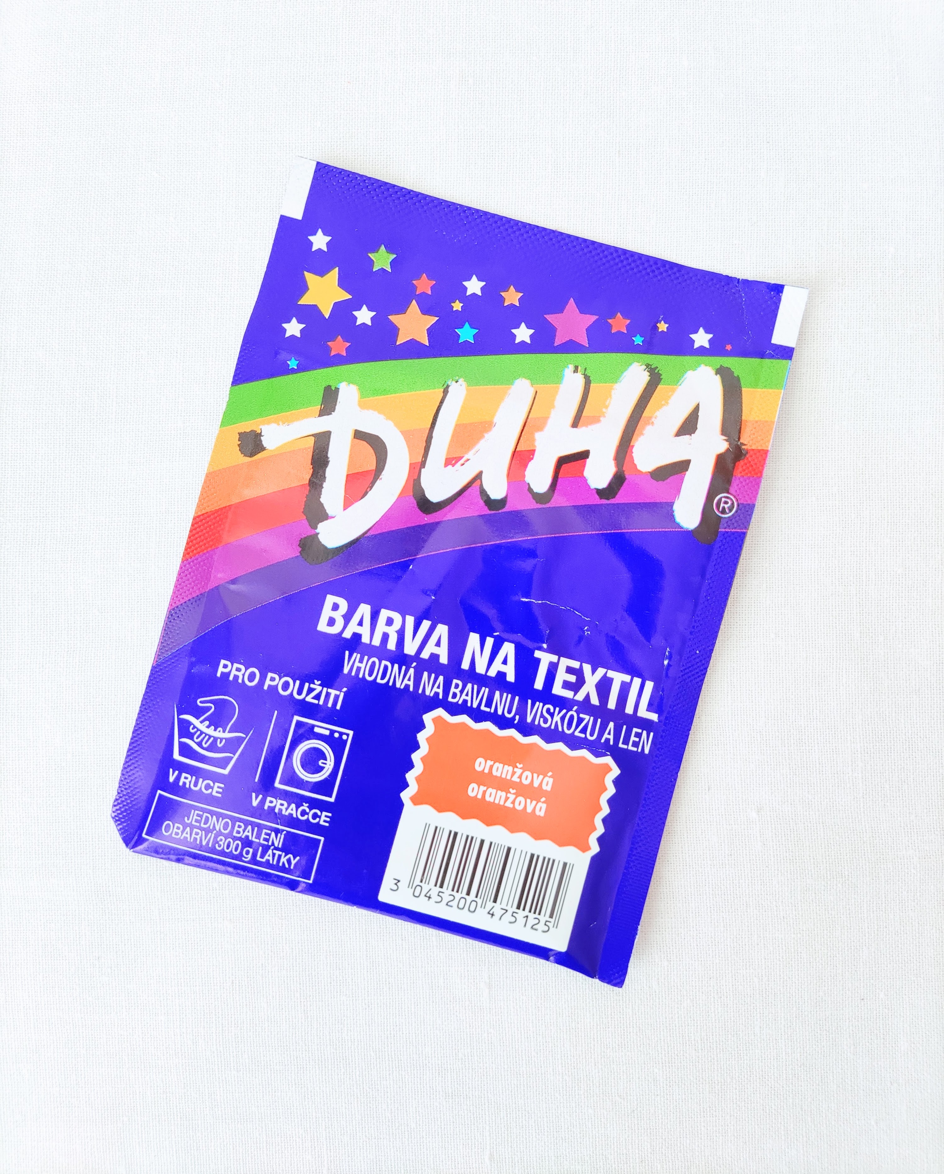 DUHA farba na textil - oranžová, 15 g