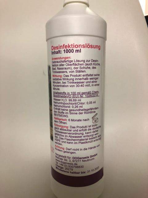 Desinfektionslösung 1000 ml