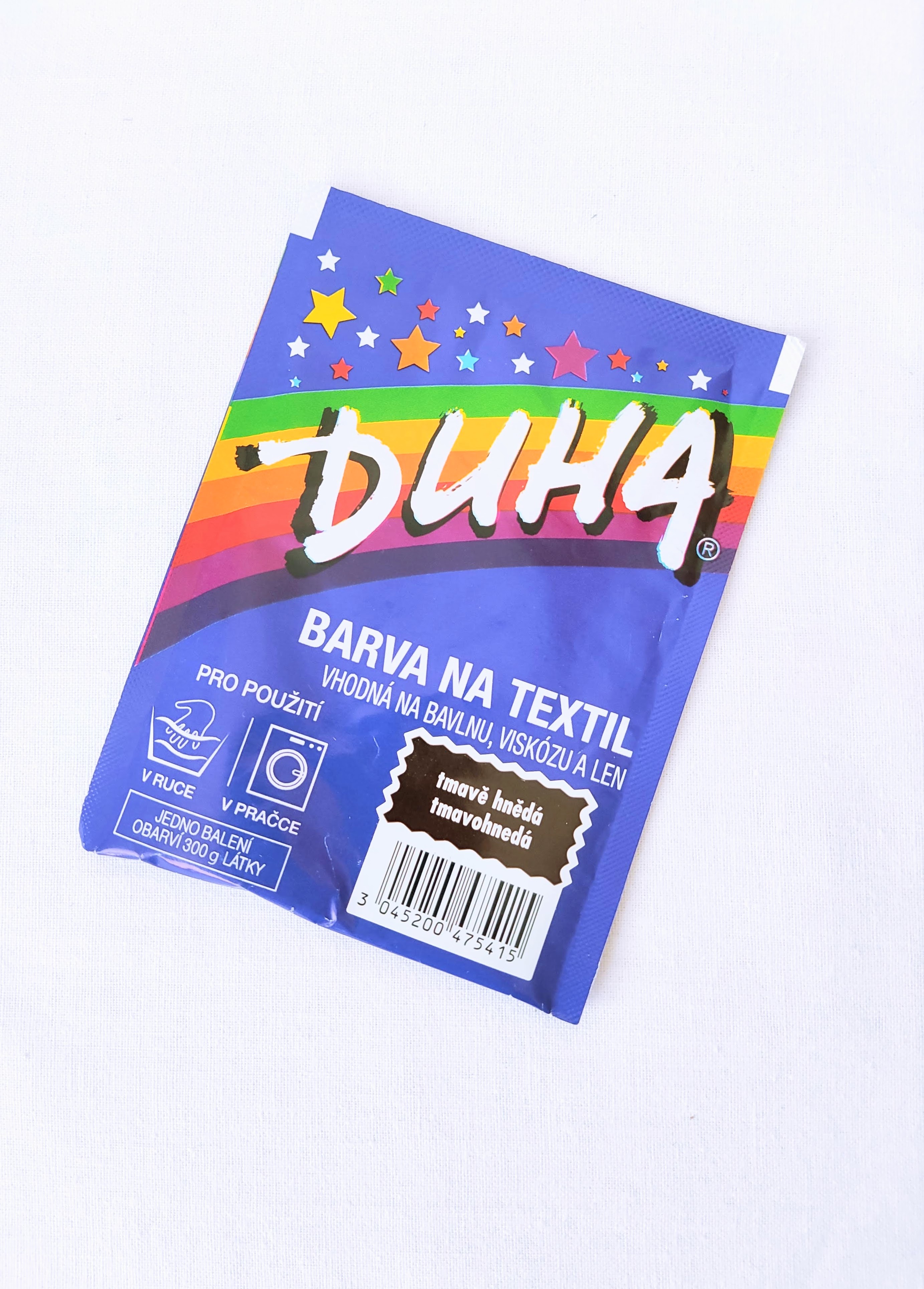 DUHA farba na textil - tmavohnedá, 15 g