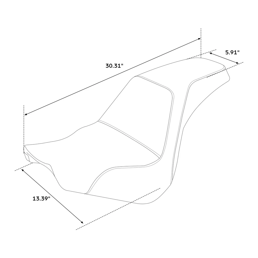 C.C.RIDER STEP-UP SEAT FRONT DIAMOND FXBB/S/FXST M8