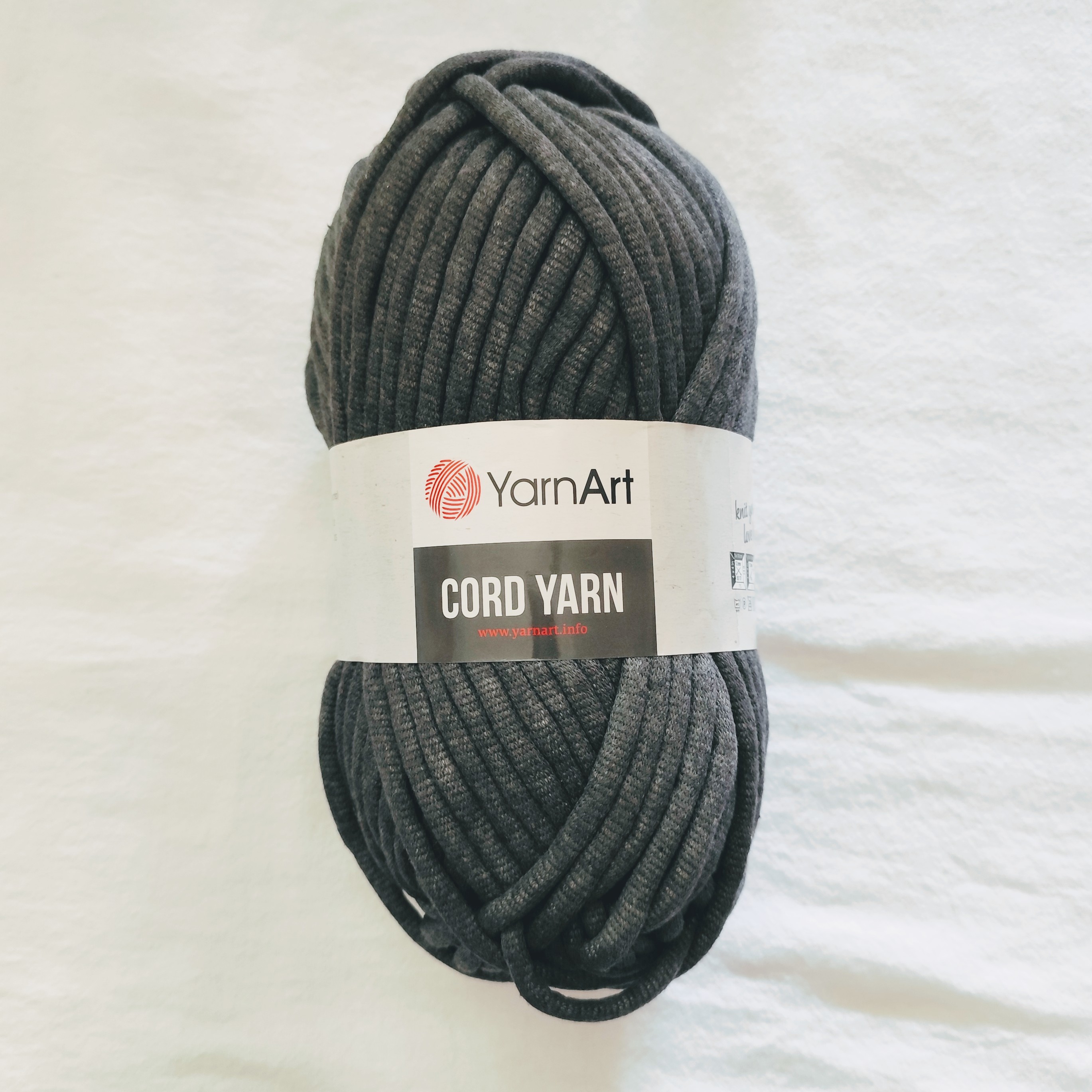 YarnArt Cord Yarn - šnúra 250g 7mm - sivá tmavá