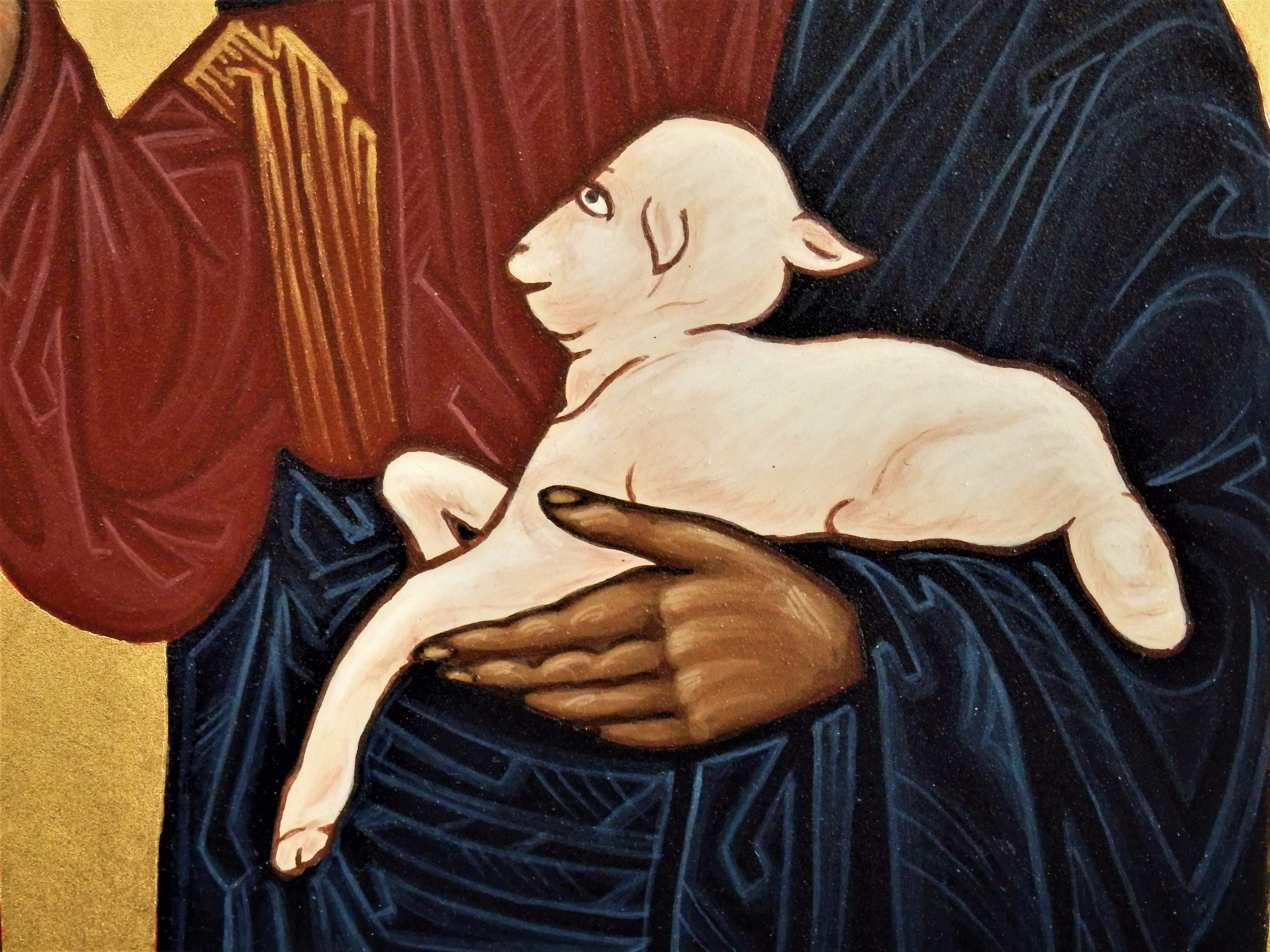 Ikona Krista Dobrý pastier a ovečka