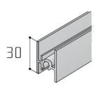 S65 dverový predeľovací profil horný a stredový SALU ELOX AL