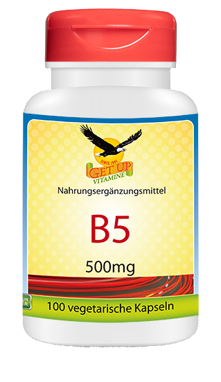 Vitamin B5 Pantothensäure 500mg, 100 Kaps