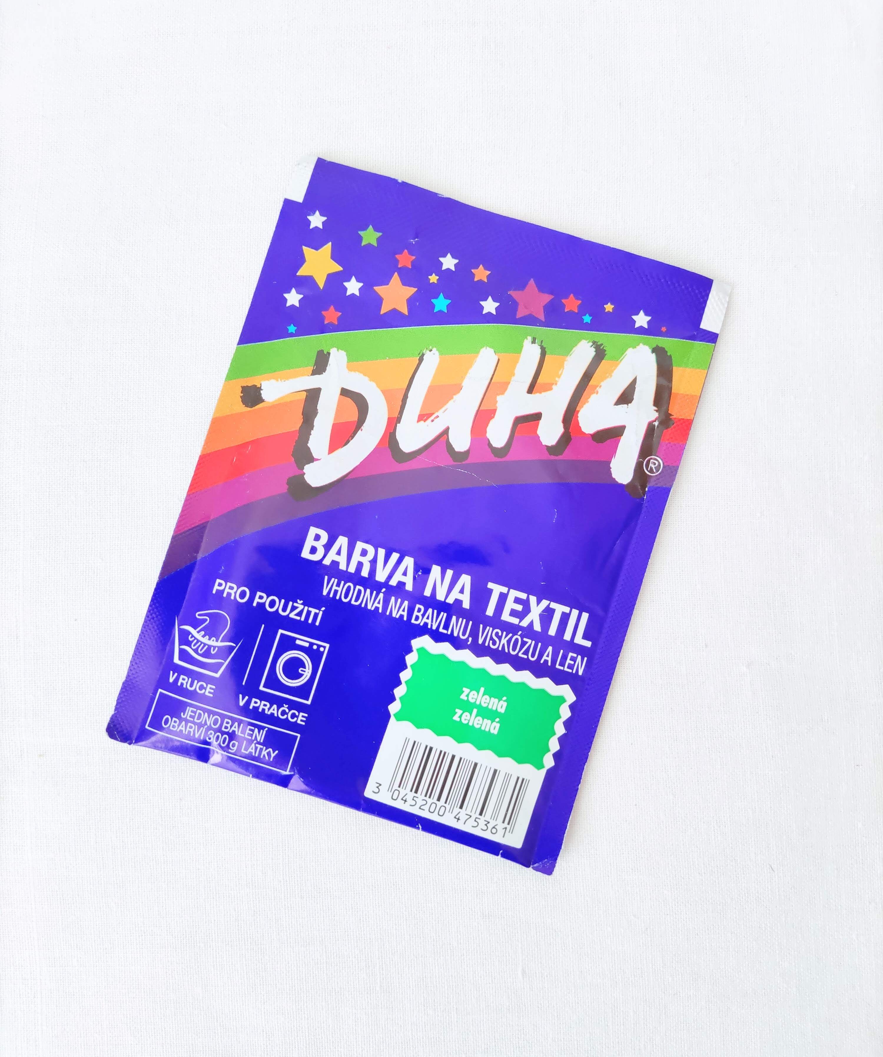 DUHA farba na textil - zelená, 15 g