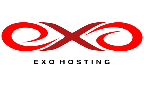 Logo Exo Hosting vo farebnom prevedení