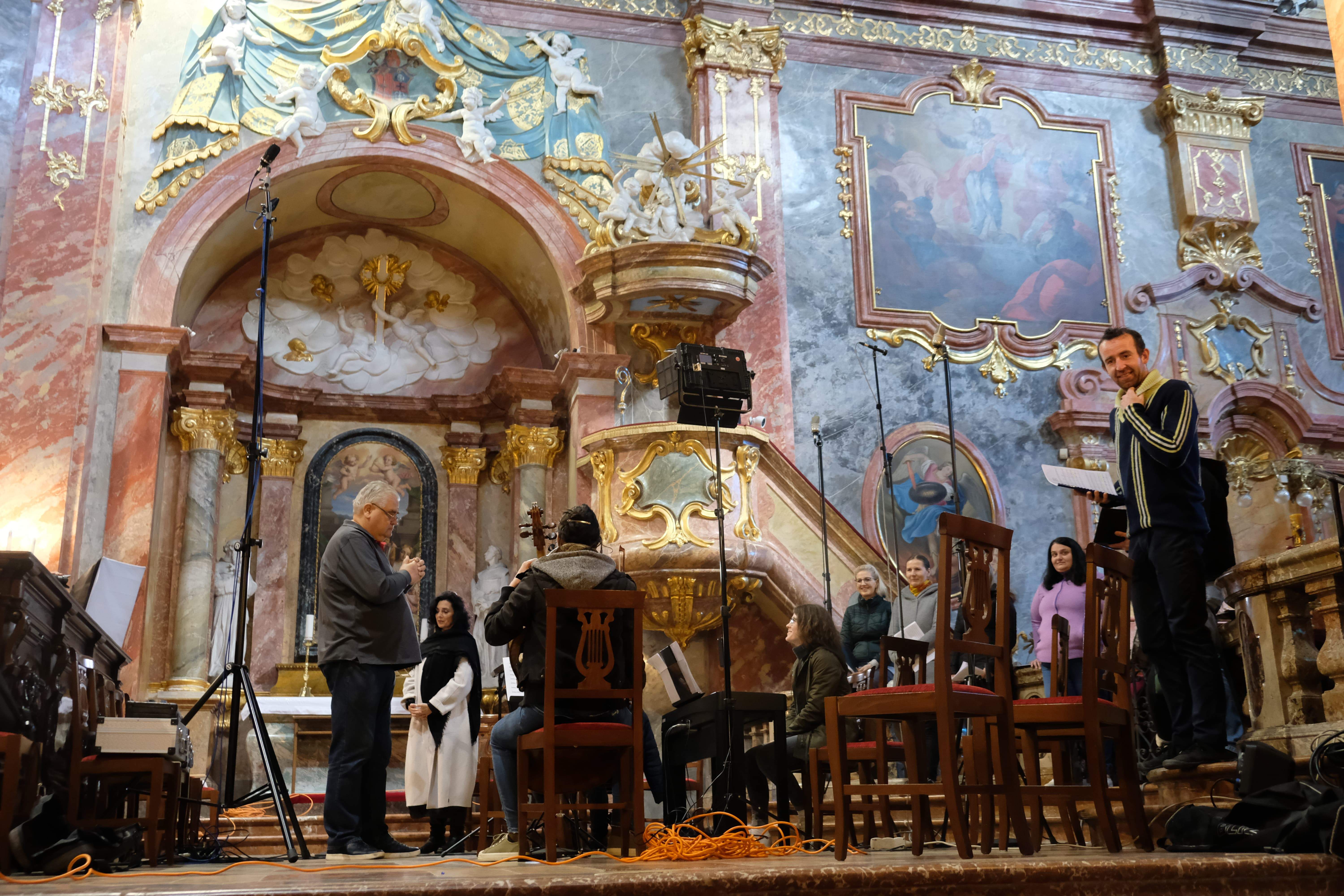 Nahrávanie hudby k filmu Johannes v Bazilike sv. Emeráma v Nitre