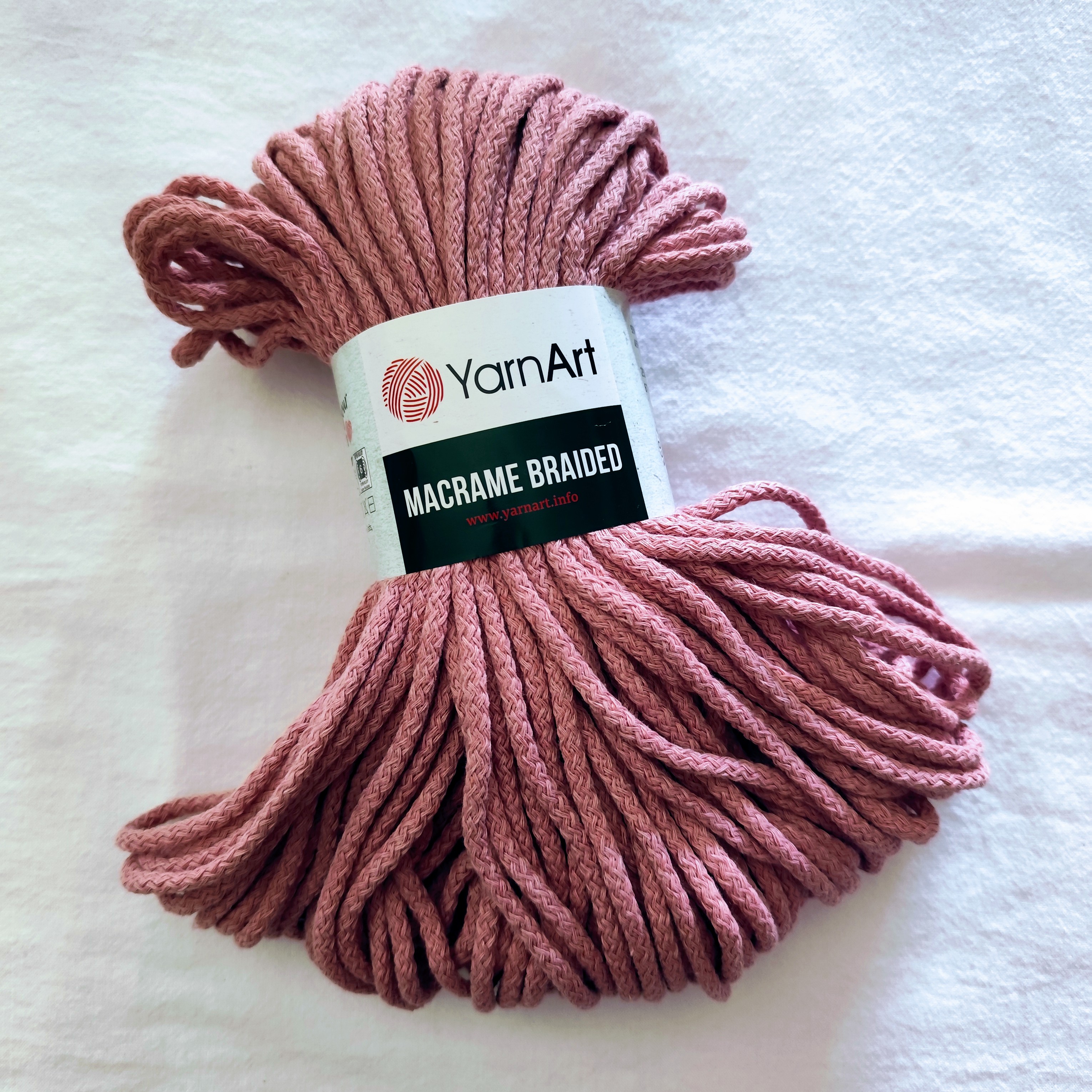 YarnArt Macrame Braided - šnúra 5mm 250g staroružová