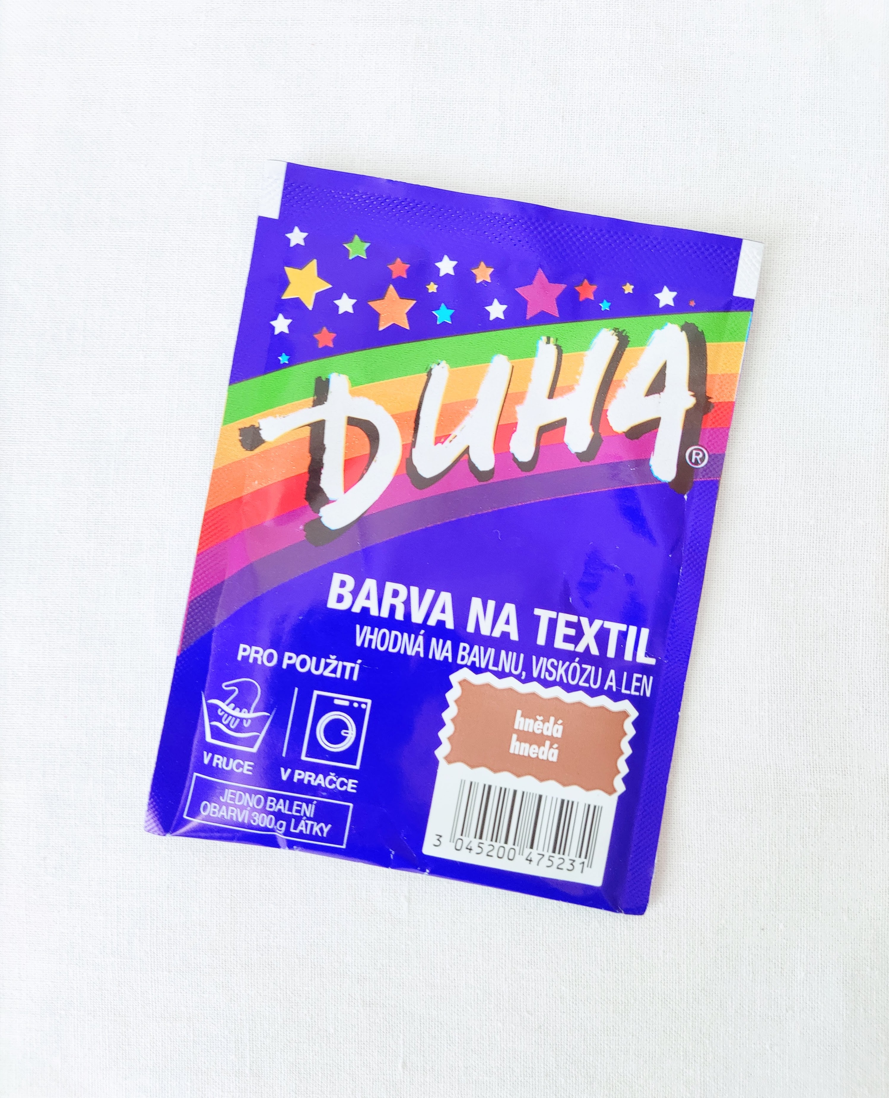 DUHA farba na textil - hnedá, 15 g