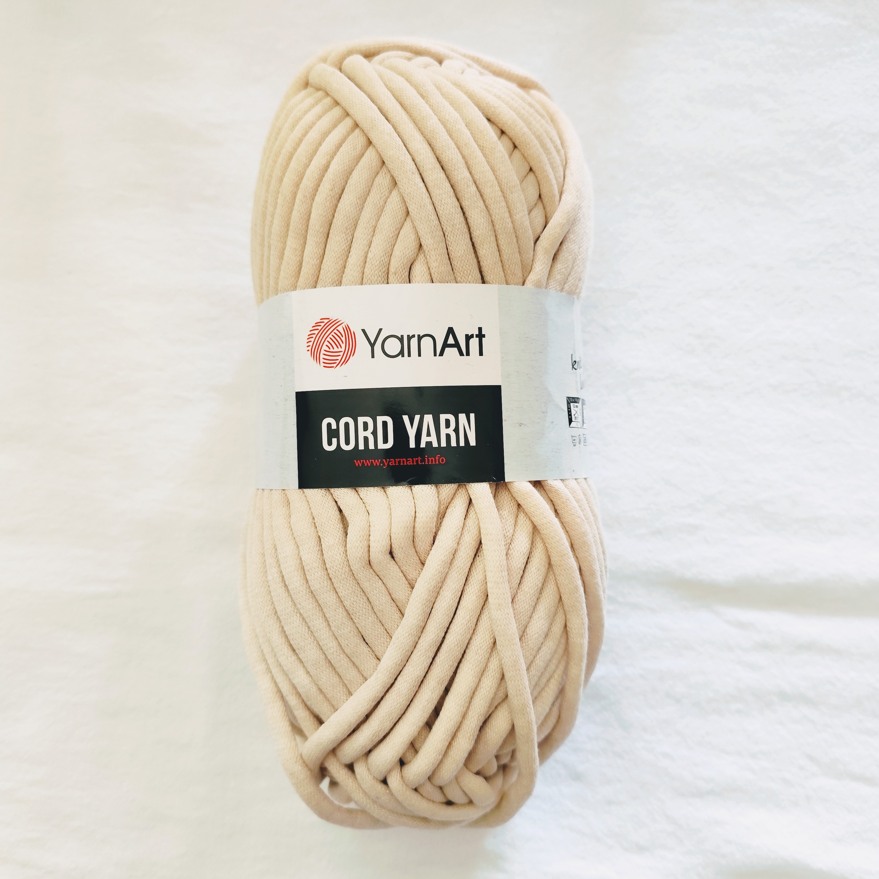 YarnArt Cord Yarn - šnúra 250g 7mm - béžová svetlá